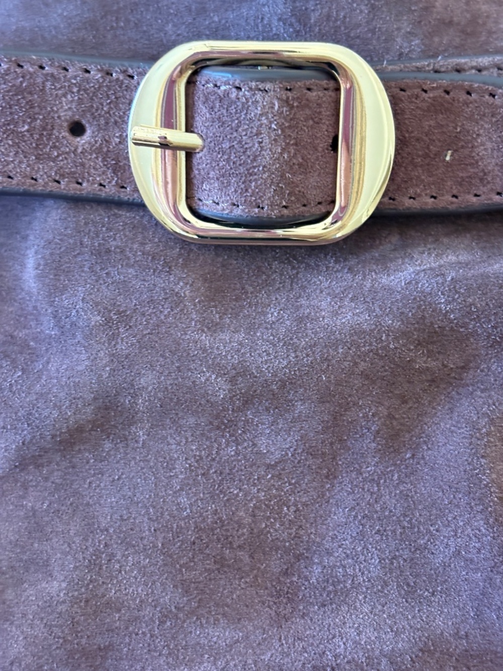 Anthropologie Buckled North-South Suede Tote Bag - Picture 3 of 8